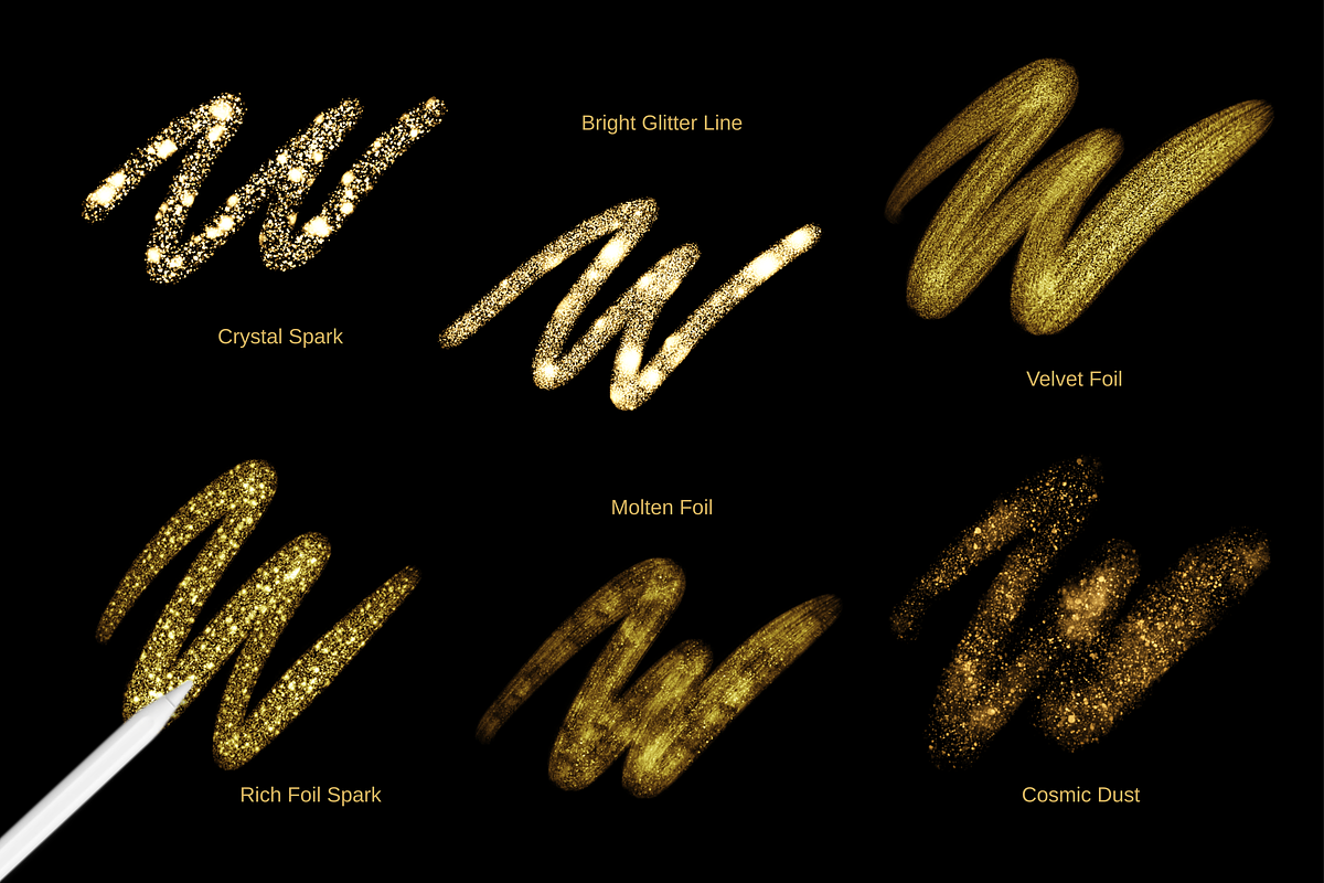 Procreate Glitter Brushes, a Brush Add-On by HopeArtIllustration (Photo 7 of 11)