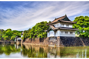 Tatsumi yagura a defense tower at the imperial palace containing asia, an Architecture Photo by Leonid Andronov