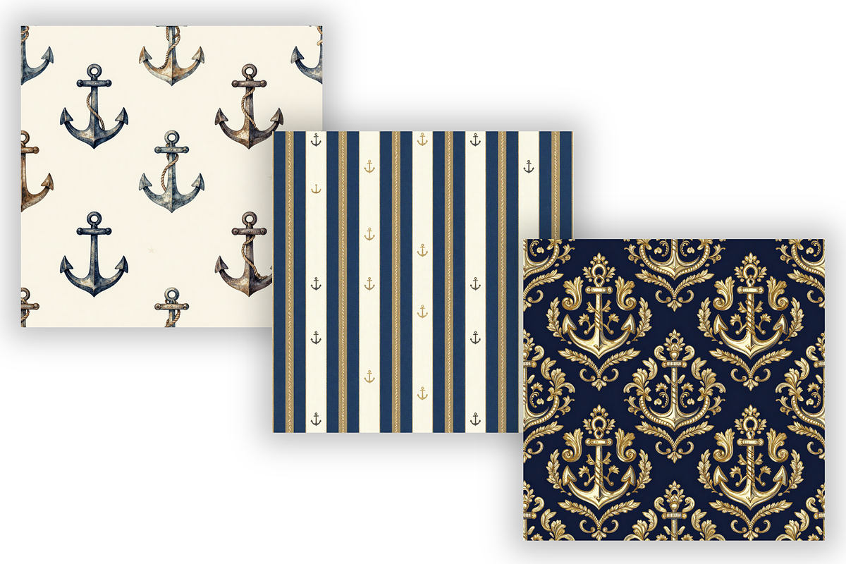 Anchor Digital Paper Pack, Classic, a Pattern Graphic by FloridPrintables (Photo 4 of 9)