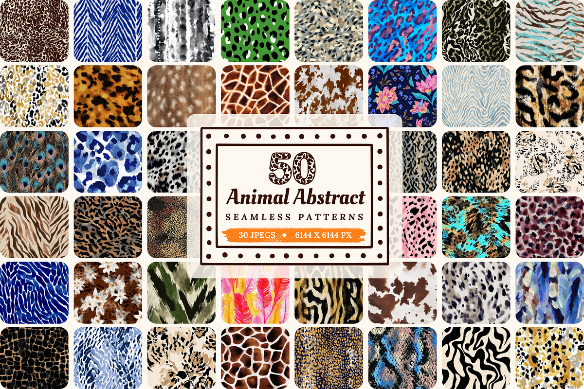 Animal Abstract Patterns - part 3, a Pattern Graphic by Ninterints (Photo 1 of 21)
