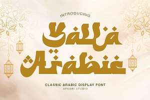 Yalla Arabic - Classic Arabic Font, a Handwritten Font by Afkari Studio