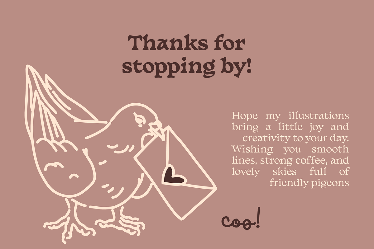 Pigeon vector illustrations, an Illustration by Hey Masha (Photo 9 of 9)