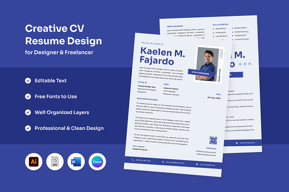 Bold Personal Resume for Creatives preview 3