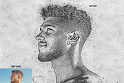 Stipple Ink Artist FX Ps Action, an Action Add-On by Studio Retouch (Thumbnail 2 of 12)