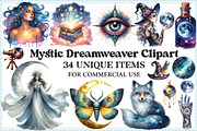 Mystic Dreamweaver Clipart, an Illustration by Craft Nest (Thumbnail 1 of 9)