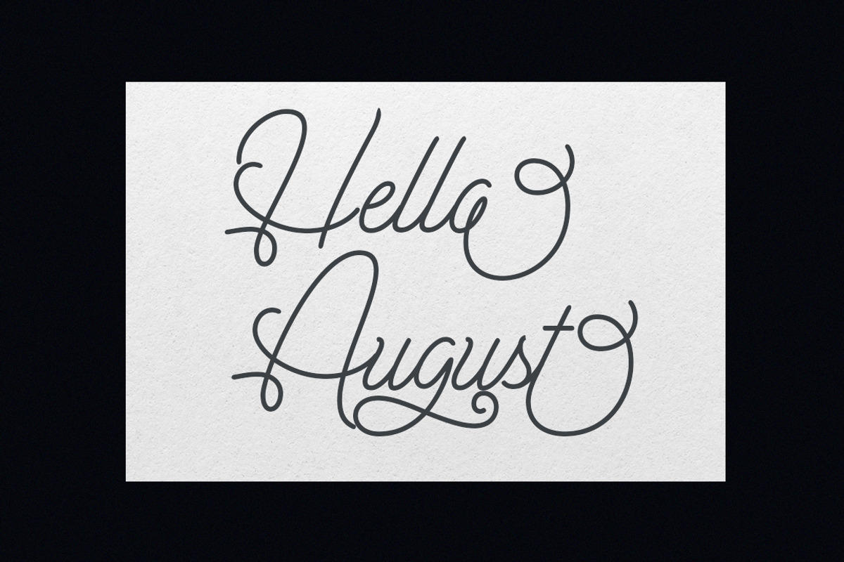 Plandscape smooth monoline font, a Script Font by akrtype (Photo 3 of 8)