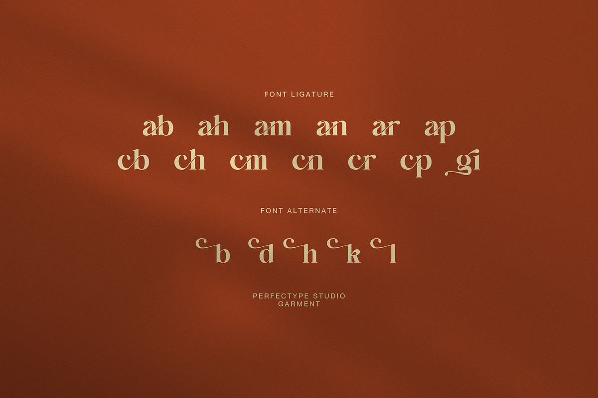Garment Elegant Serif Font, a Serif Font by Perfectype (Photo 7 of 7)
