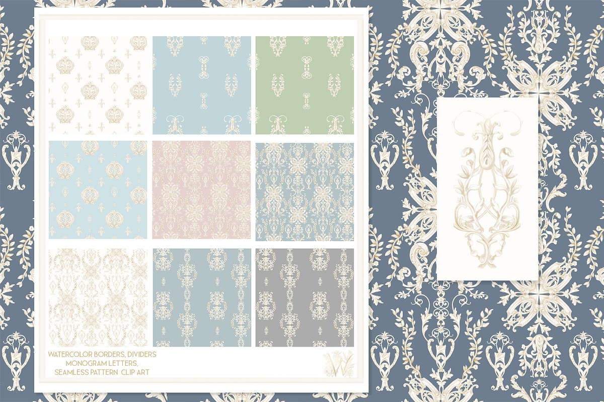 Regency wedding monogram crest, a Decorative Illustration by WonderWonder (Photo 6 of 9)
