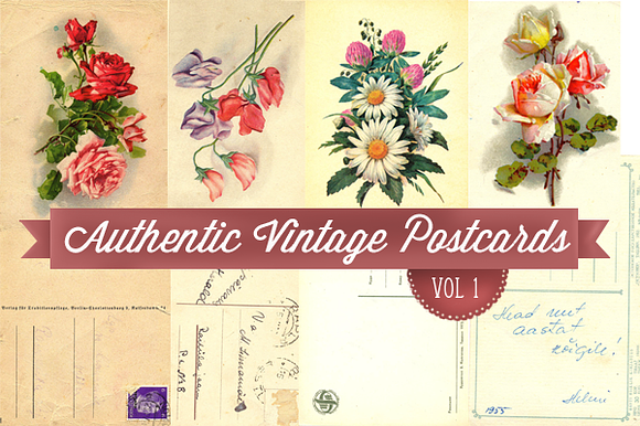 Authentic Vintage Postcards V.1