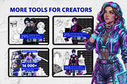 Werewolf Maker Procreate Stamps, a Brush Add-On by Selentaori Studio (Thumbnail 12 of 12)