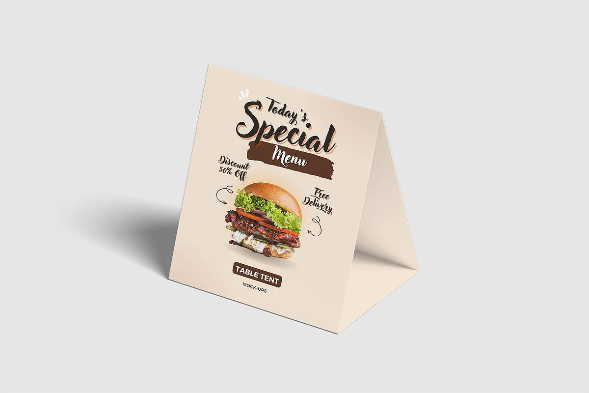 Table Tent Mockups | Table Card, an Advertising Mockup by Compositing Studio (Photo 8 of 20)