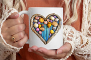 Whimsical Retro Beach Heart Clipart, an Illustration by designcity5 (Thumbnail 5 of 5)
