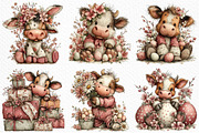 Whimsical Easter Cow Clipart Png, an Illustration by Craft Nest (Thumbnail 5 of 11)
