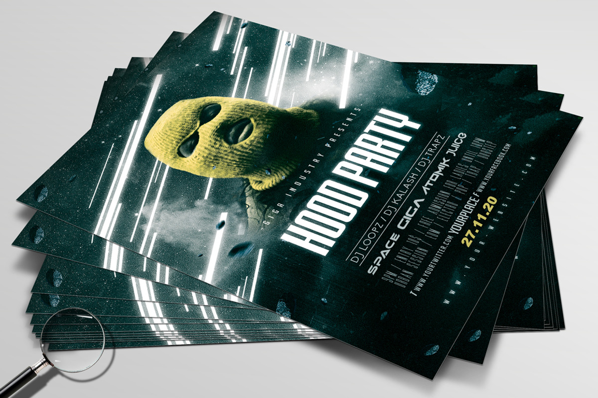 Hood Party | Club & Deejay Flyer, a Flyer Template by GIGA-TEMPLATE (Photo 3 of 5)