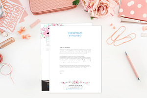 Letterhead Template Petite Flowers