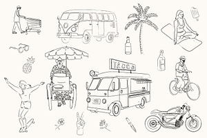 36 Hand Sketched Vector Drawings