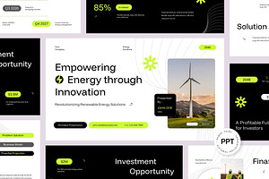 Energy Pitch Deck Powerpoint, a Presentation Template by fakhroo