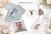 Patriotic Watercolor Animals, an Illustration by Artnoy (Thumbnail 6 of 8)