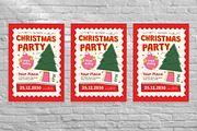 Red Riso Christmas Party Flyer Set, a Flyer Template by Aiyari Graphic (Thumbnail 3 of 3)