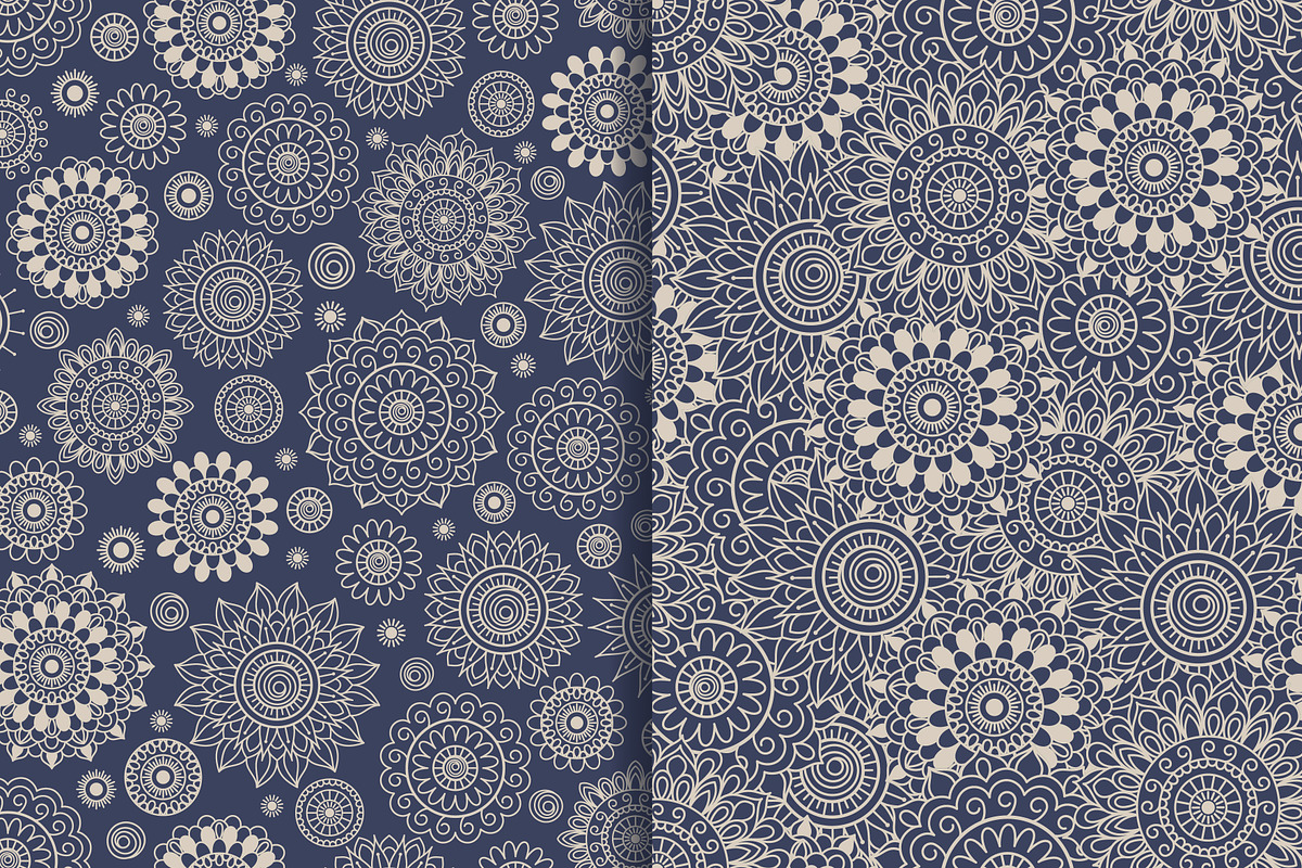 Set of 18 seamless pattern Mandala, a Pattern Graphic by NataLito (Photo 3 of 11)