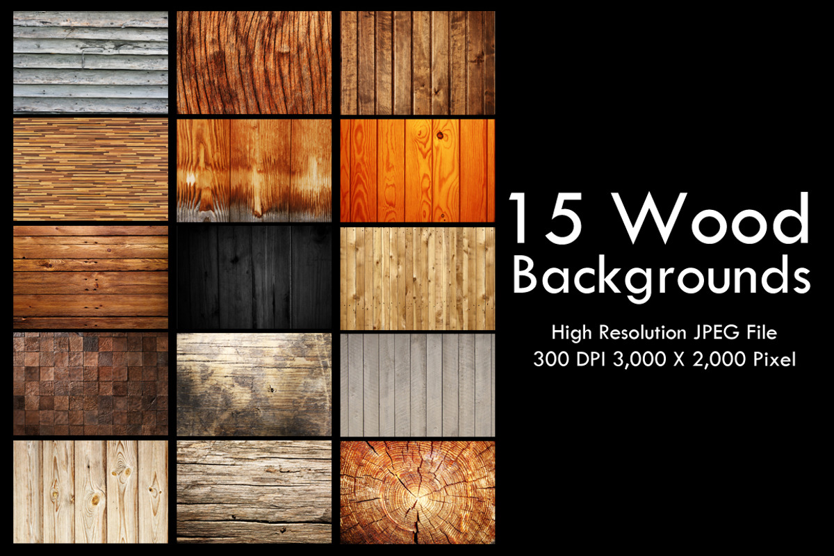 15 Wood Backgrounds