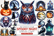 Halloween Spooky Night Collection Cl, an Illustration by RobertsArt (Thumbnail 1 of 7)