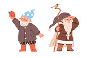 Cute cartoon gnomes, dwarfs set, an Illustration by Good Studio (Thumbnail 3 of 7)