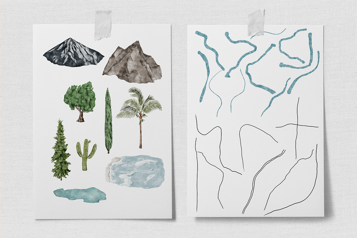 Watercolor Wedding Map Creator, a Person Illustration by lilisprints (Photo 7 of 8)
