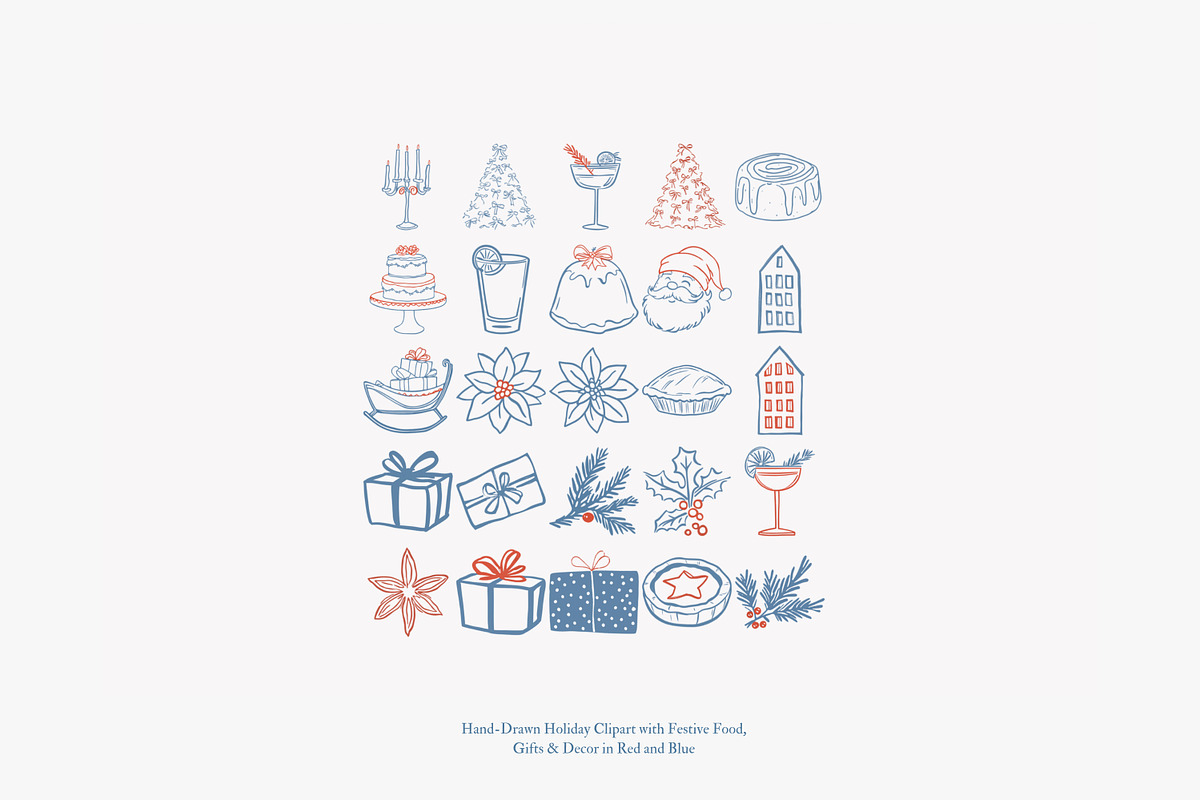 cozy christmas holiday doodle set, a Decorative Illustration by Patishop Art (Photo 9 of 10)