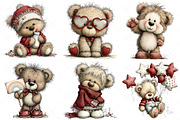Whimsical Teddy Bear Clipart Bear, an Illustration by Craft Nest (Thumbnail 5 of 11)