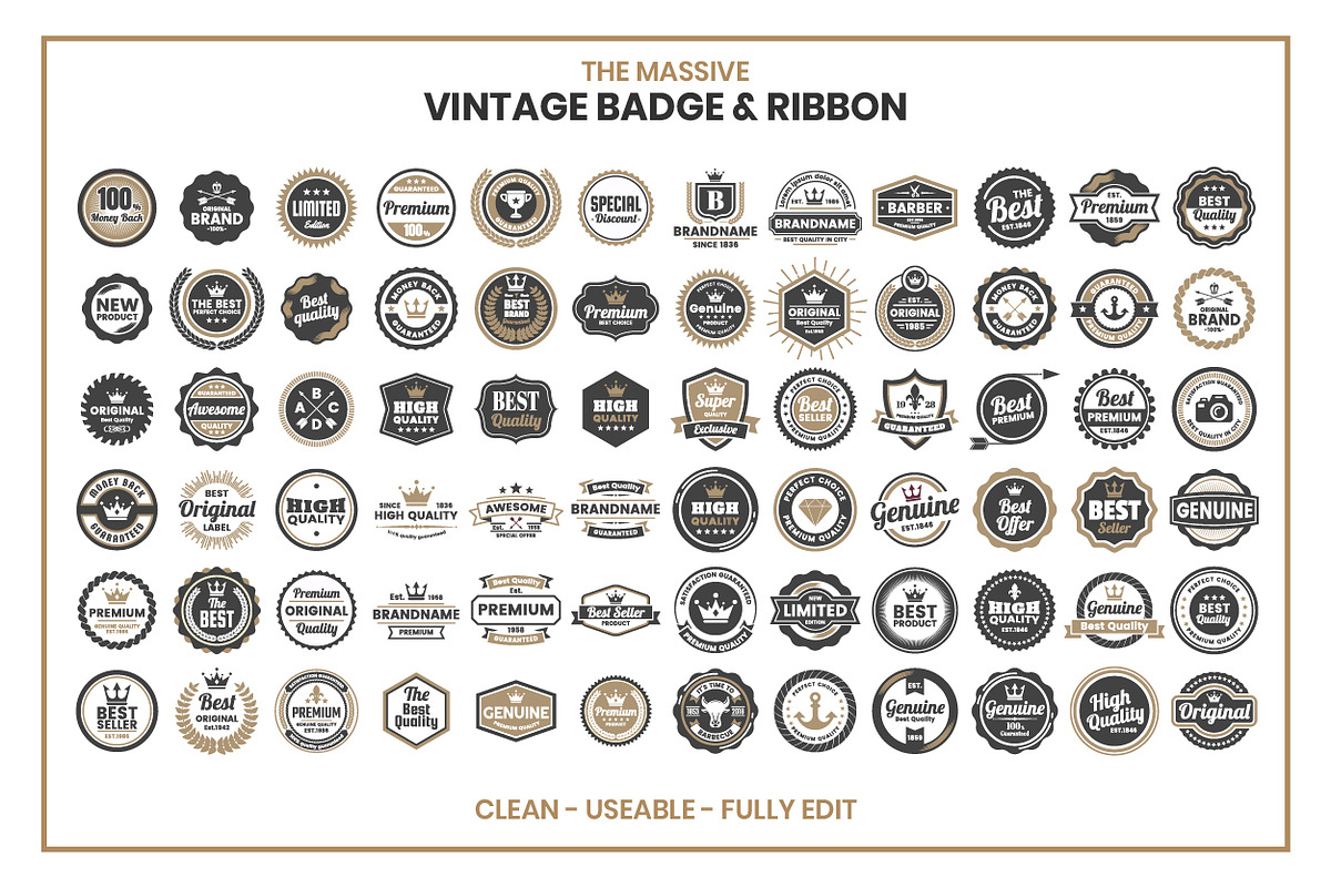 1200 Vintage Badge & Objects, a Branding & Logo Template by Toonsteb (Photo 12 of 20)