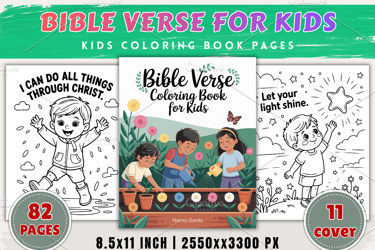 Bible Verse Coloring Book Pages, an Education Illustration by Ink Gallery (Photo 1 of 4)