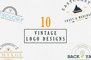 10 Vintage Logo Designs, a Branding & Logo Template by VP Fonts (Thumbnail 1 of 12)