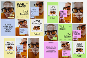 Fashion Instagram Templates Bundle, a Social Media Template by GAZINEOGRAPHIC