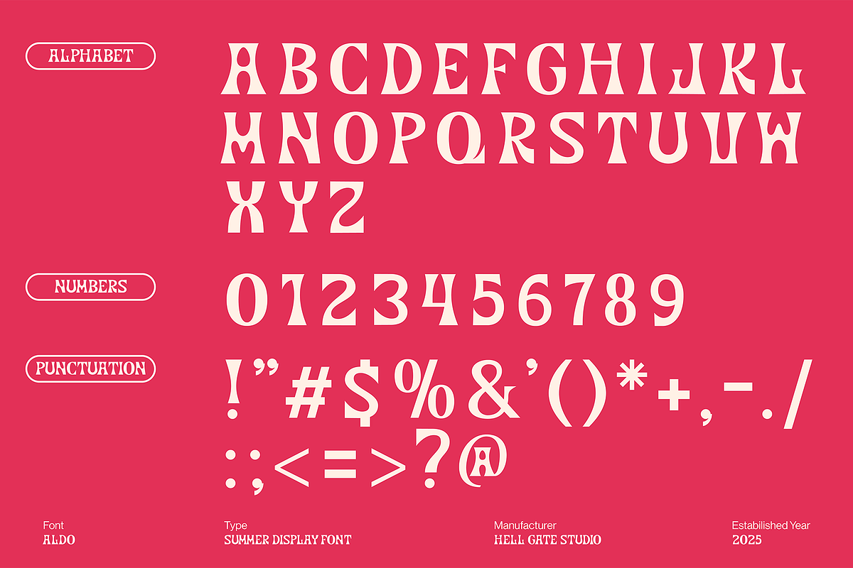 Aldo All Caps Font, a Sans Serif Font by GRVS Studio (Photo 2 of 4)