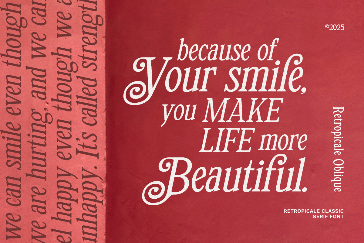 Retropicale - Classic Serif Font, a Serif Font by Unicode Studio (Photo 9 of 18)