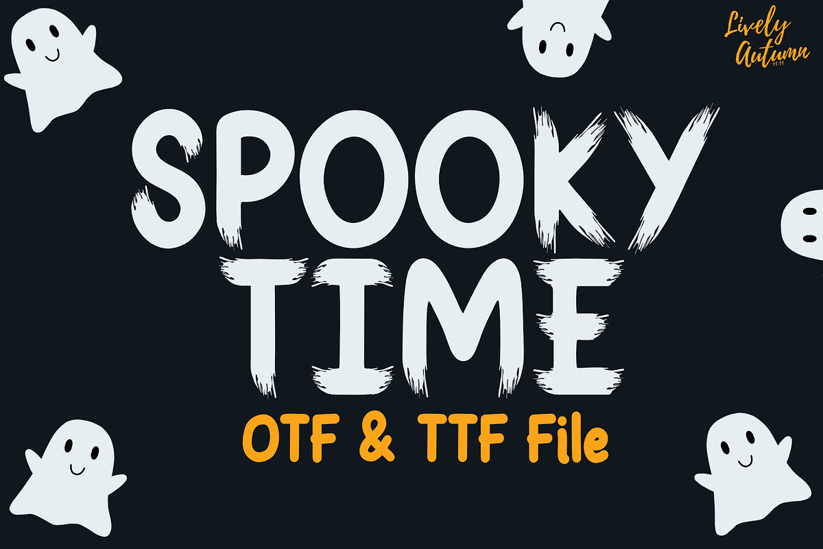 Spooky time | Sans serif font, a Sans Serif Font by LivelyAutumn11.11 (Photo 1 of 4)