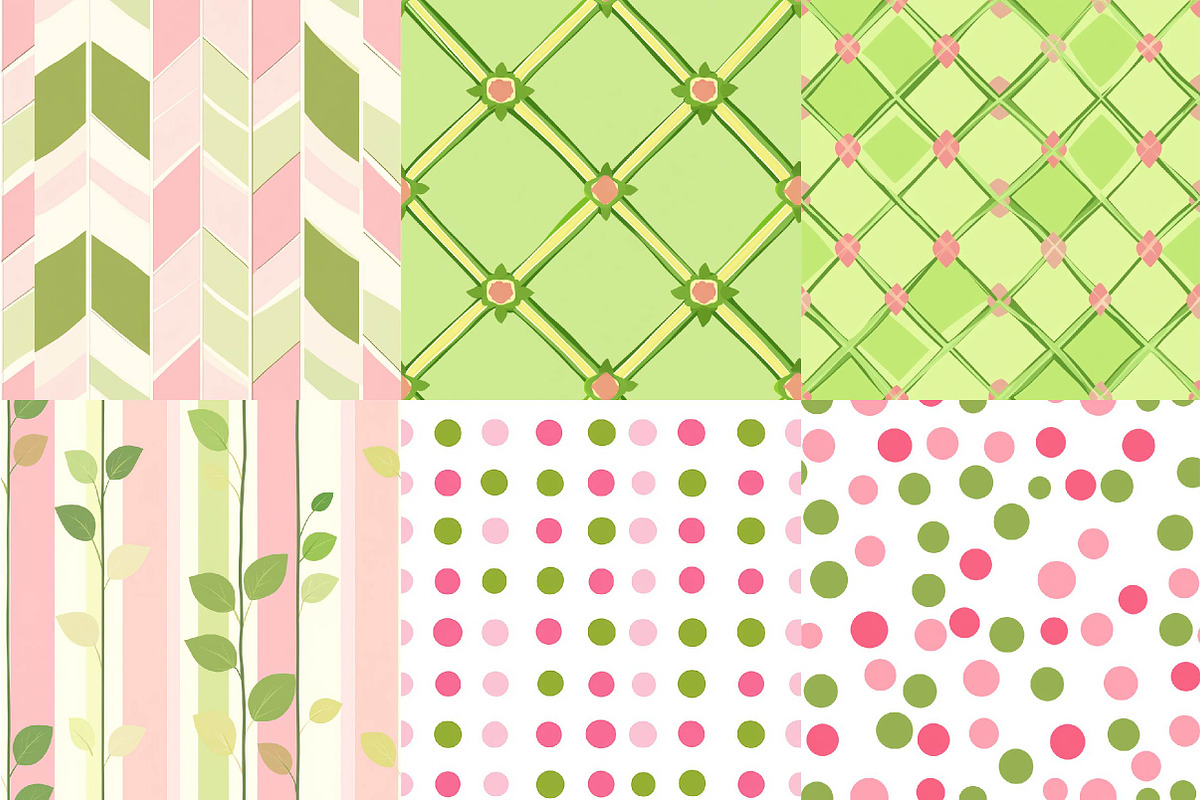 Pink and Green Digital Paper, a Texture Illustration by DreamPrint404 (Photo 3 of 3)
