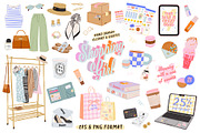Shopping Girl Clipart Fashion Quotes, an Object Graphic by Ruslana Lubenets (Thumbnail 1 of 15)