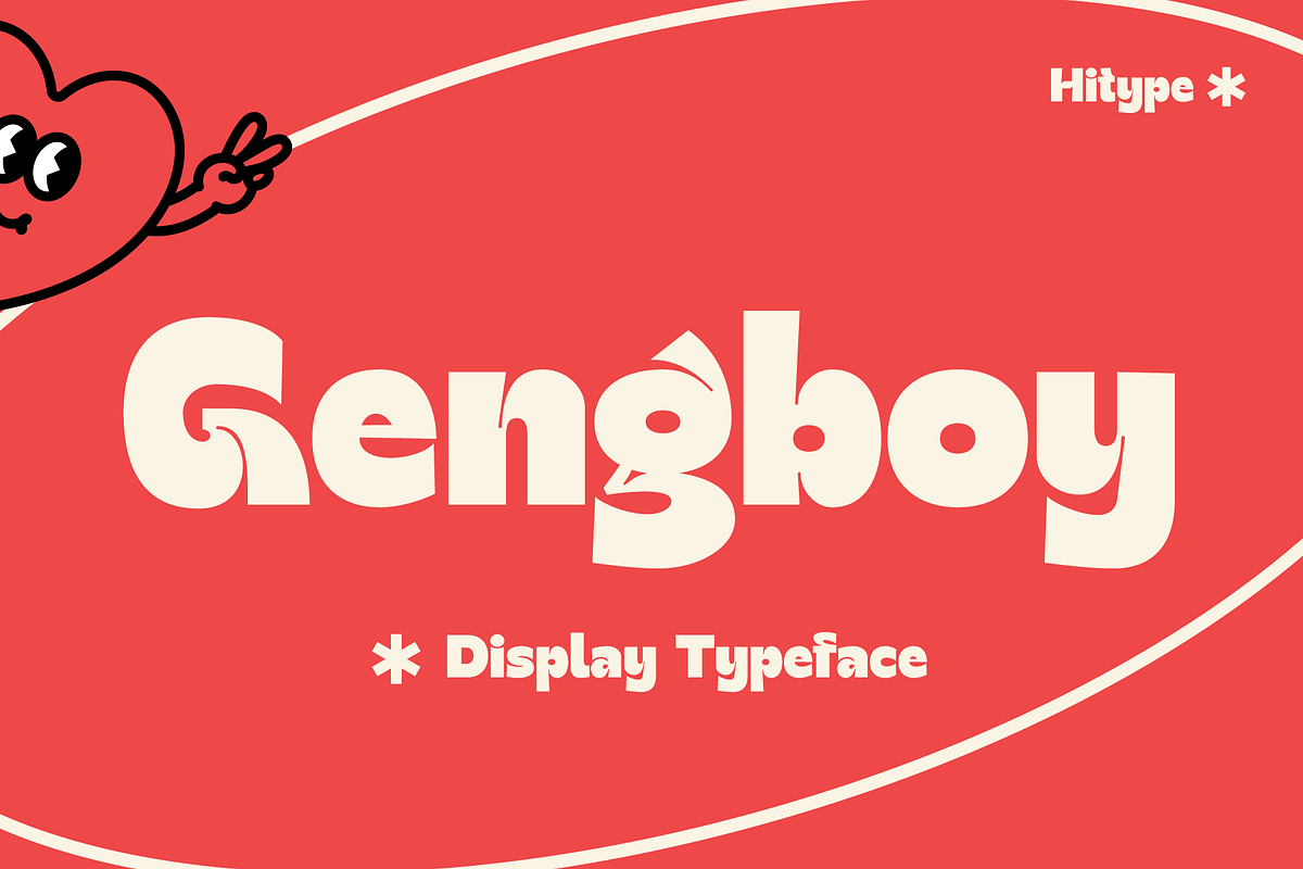 Gengboy Display Typeface - Hitype, a Sans Serif Font by Hitype (Photo 1 of 9)