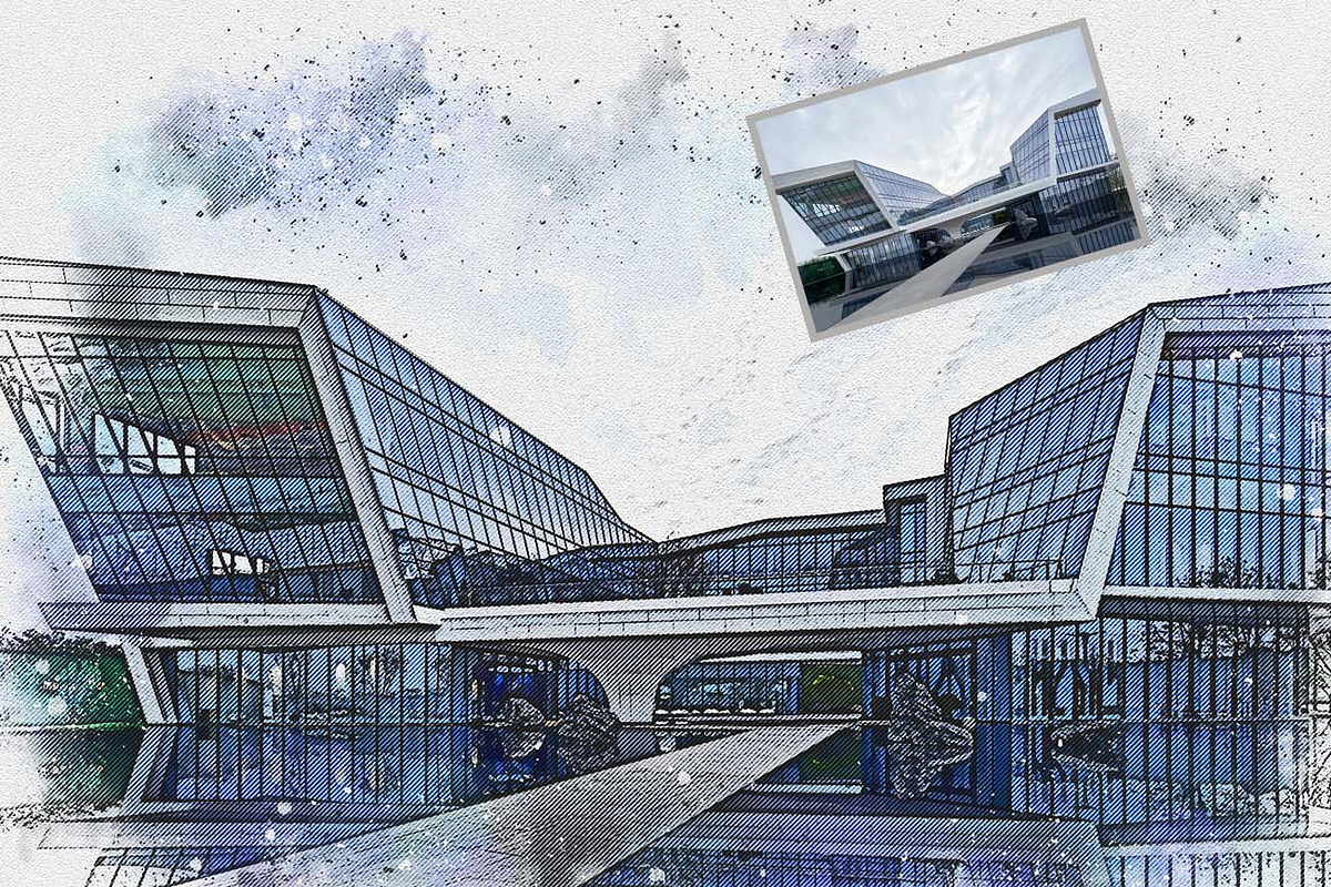 Architecture Drawing Art Ps Action, a Brushes & More by Studio Retouch (Photo 9 of 11)
