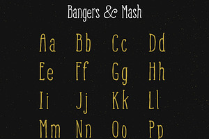 Serif Font Bangers And Mash