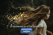 Blowing glitter bokeh PNG overlays, a Layer Style Add-On by Walllow Creatives (Thumbnail 6 of 6)