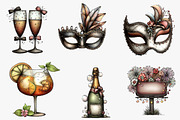 New Years Eve 2026 Watercolor Clipar, an Illustration by CreationArt (Thumbnail 4 of 5)