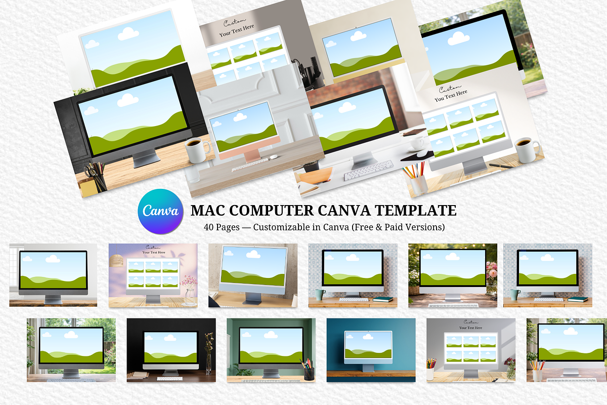 Mac Computer Canva Templates Bundle, a Marketing Template by Wicked Creative (Photo 3 of 14)