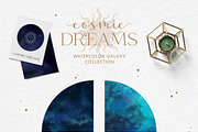 Cosmic Dreams Watercolor Galaxy Set, a Background Graphic by Nebula Finch (Thumbnail 2 of 5)