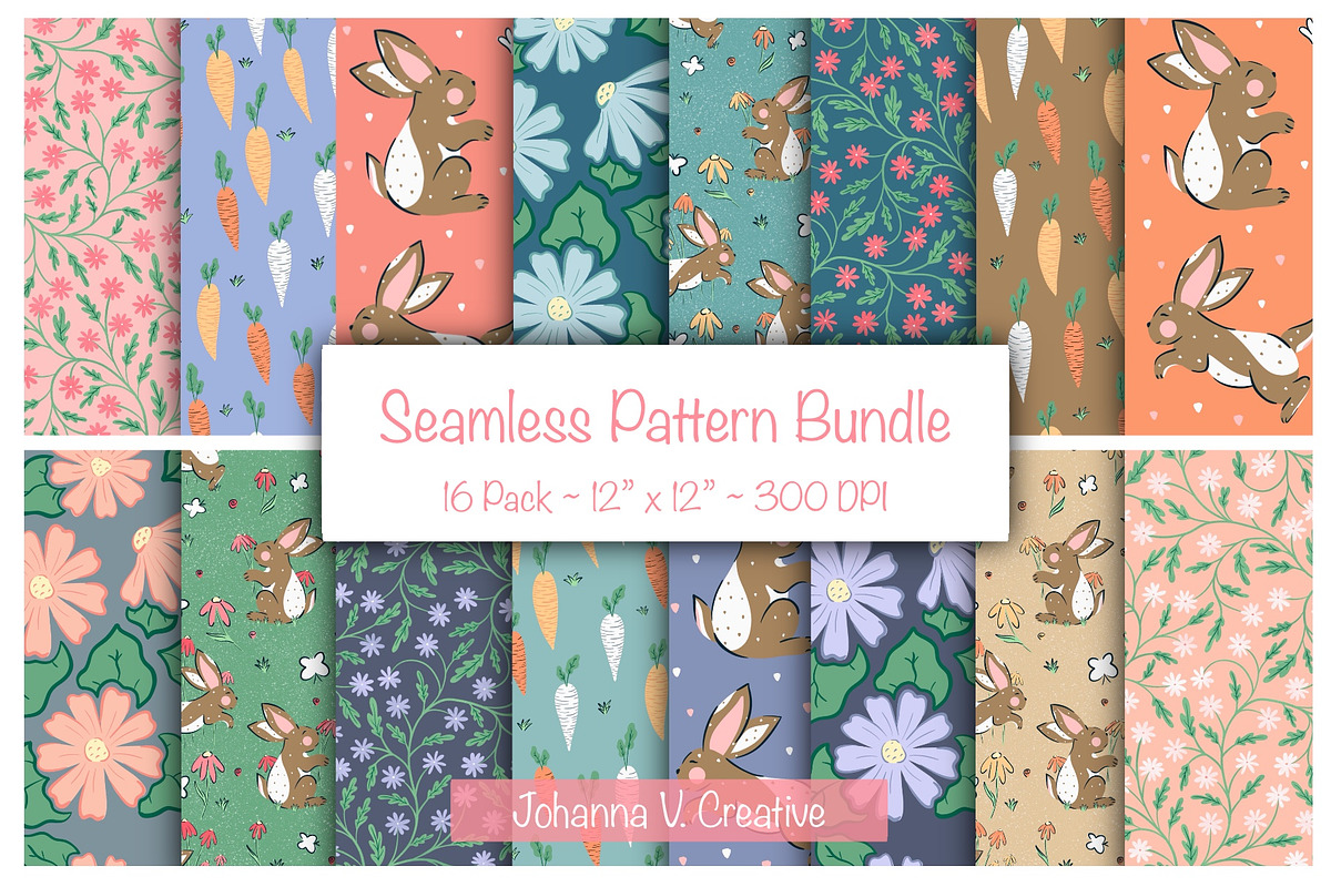 Ultimate Spring Pattern Collection, an Illustration by Johanna V. Creative (Photo 1 of 21)