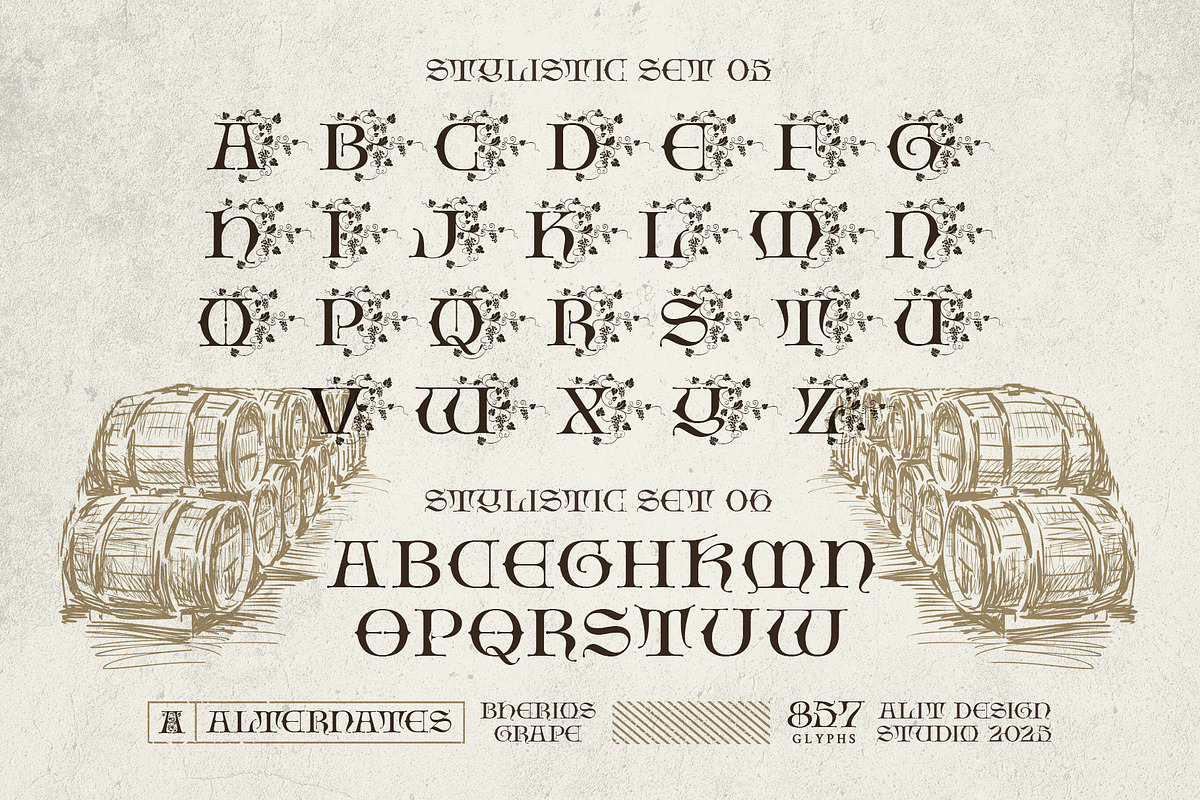 Bherios Grape Typeface, a Serif Font by alit design (Photo 12 of 18)