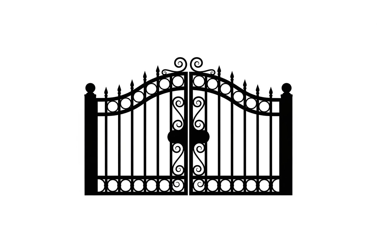 Ornate Wrought Iron Gate Vector Bund, an Illustration by Designs_River (Photo 18 of 47)
