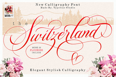 Switzerland Stylish Calligraphy, a Font by typeline studio
